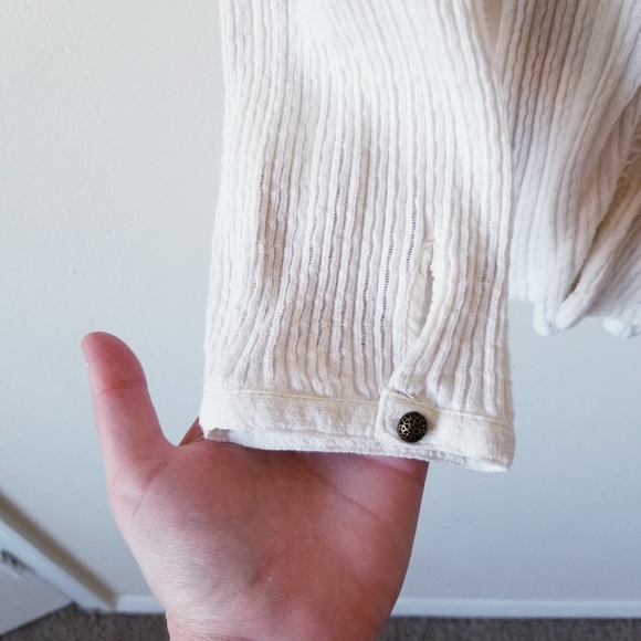 Lucky Brand Cream Boho Peasant Top - Picture 4 of 6